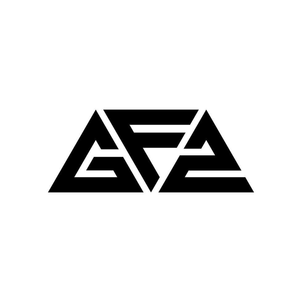 design del logo della lettera triangolare gfz con forma triangolare. gfz triangolo logo design monogramma. modello di logo vettoriale triangolo gfz con colore rosso. logo triangolare gfz logo semplice, elegante e lussuoso. gfz