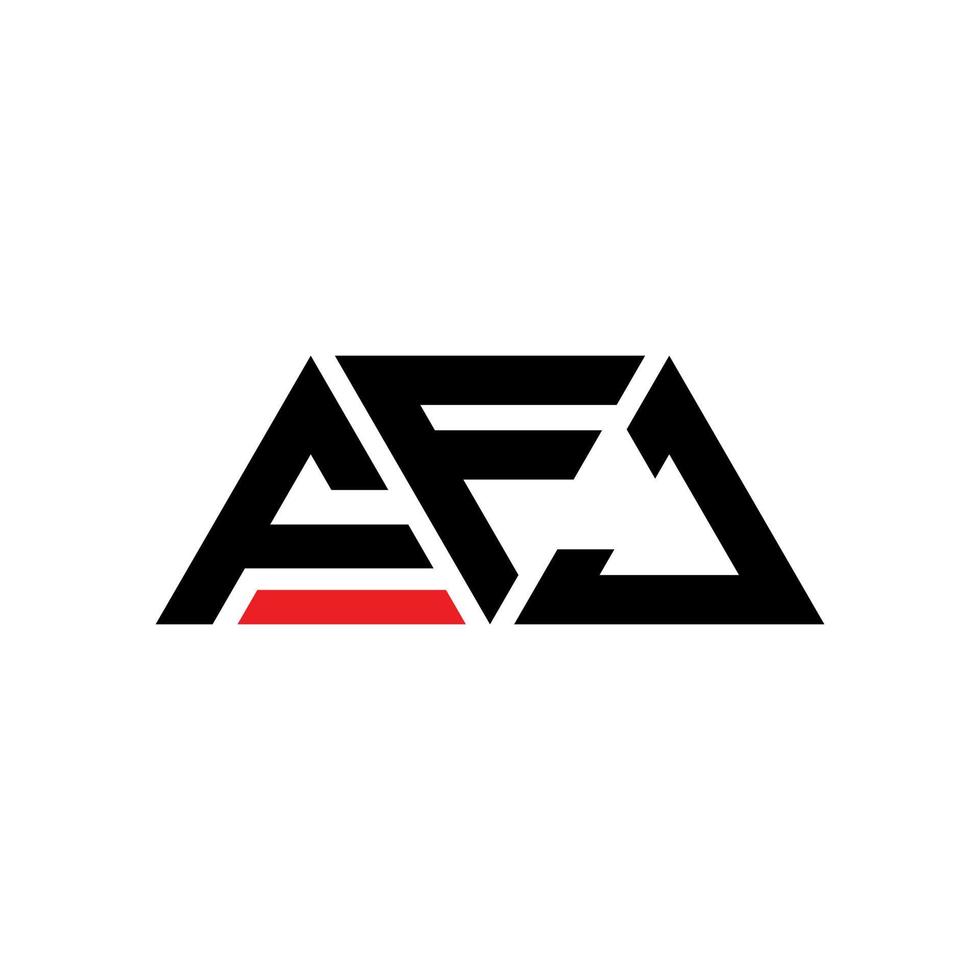 design del logo della lettera del triangolo ffj con forma triangolare. monogramma di design del logo del triangolo ffj. modello di logo vettoriale triangolo ffj con colore rosso. logo triangolare ffj logo semplice, elegante e lussuoso. ffj