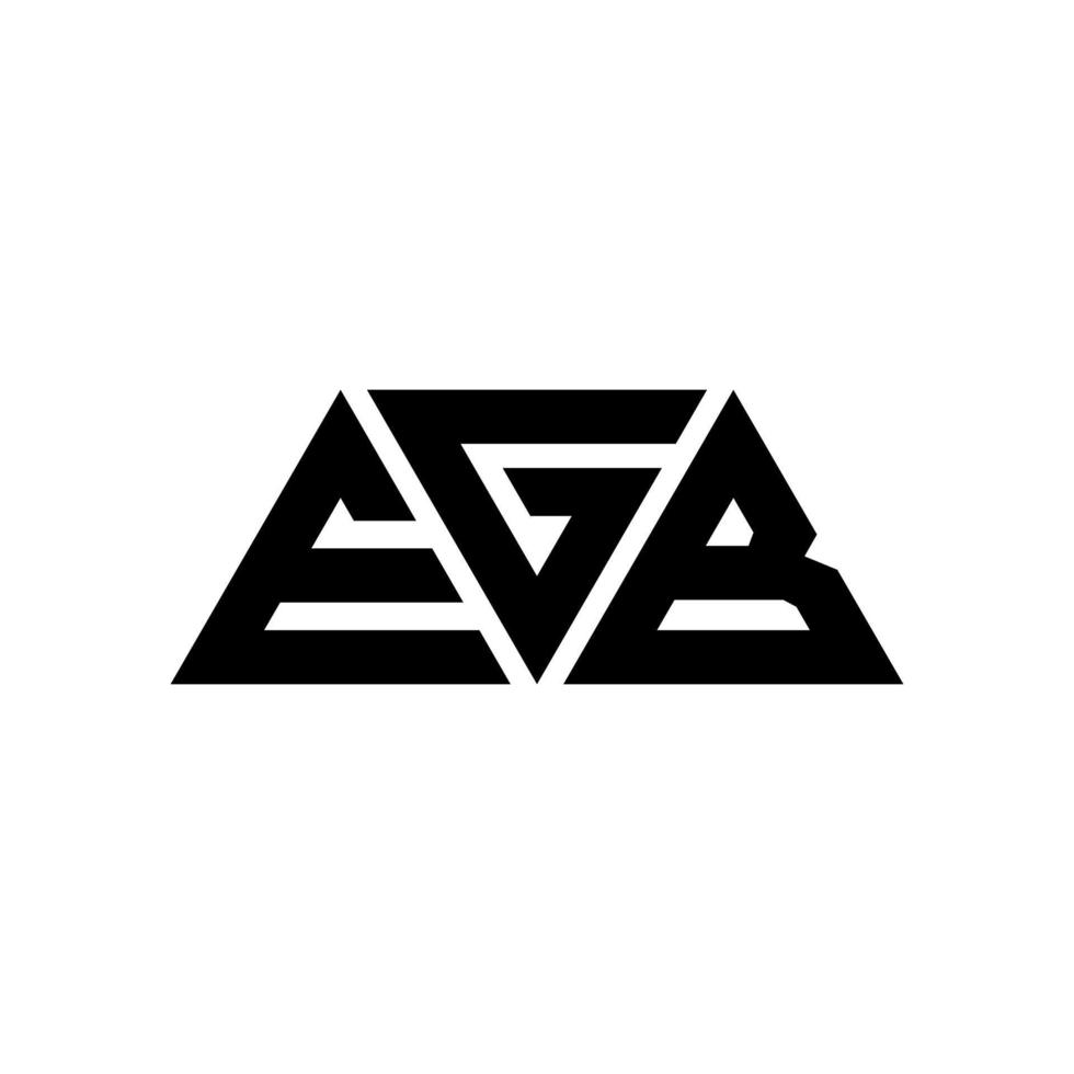 egb triangolo lettera logo design con forma triangolare. monogramma egb triangolo logo design. modello di logo vettoriale triangolo egb con colore rosso. egb logo triangolare logo semplice, elegante e lussuoso. es