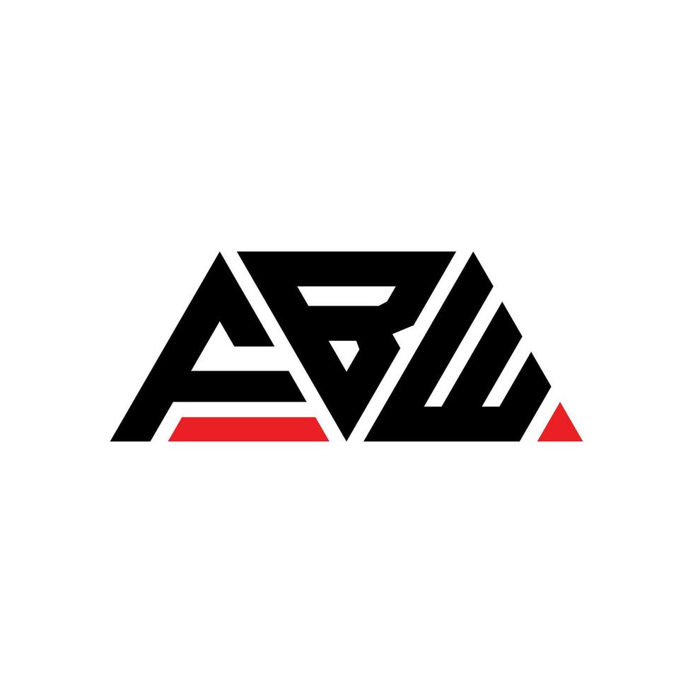 design del logo della lettera triangolo fbw con forma triangolare. monogramma di design del logo del triangolo fbw. modello di logo vettoriale triangolo fbw con colore rosso. logo triangolare fbw logo semplice, elegante e lussuoso. fbw