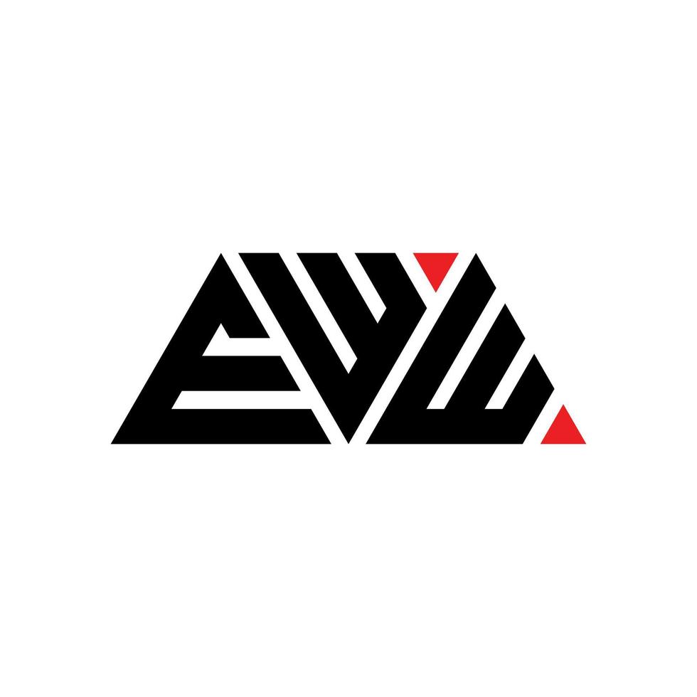 eww triangolo lettera logo design con forma triangolare. eww triangolo logo design monogramma. modello di logo vettoriale triangolo eww con colore rosso. logo triangolare eww logo semplice, elegante e lussuoso. eww