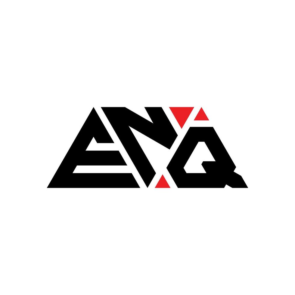 enq design del logo della lettera triangolare con forma triangolare. monogramma del design del logo del triangolo enq. modello di logo vettoriale triangolo enq con colore rosso. enq logo triangolare logo semplice, elegante e lussuoso. enq