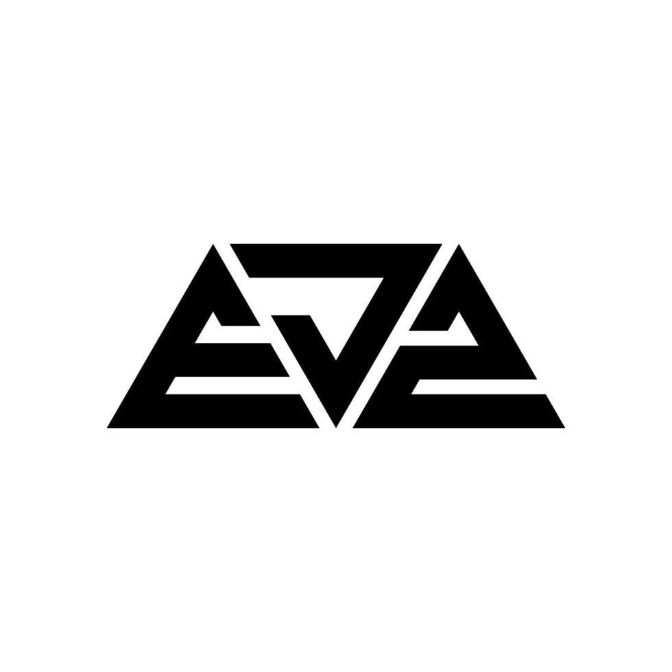 ejz triangolo lettera logo design con forma triangolare. ejz triangolo logo design monogramma. modello di logo vettoriale triangolo ejz con colore rosso. ejz logo triangolare logo semplice, elegante e lussuoso. ejz