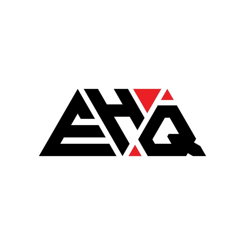 ehq triangolo lettera logo design con forma triangolare. ehq triangolo logo design monogramma. modello di logo vettoriale triangolo ehq con colore rosso. ehq logo triangolare logo semplice, elegante e lussuoso. eq