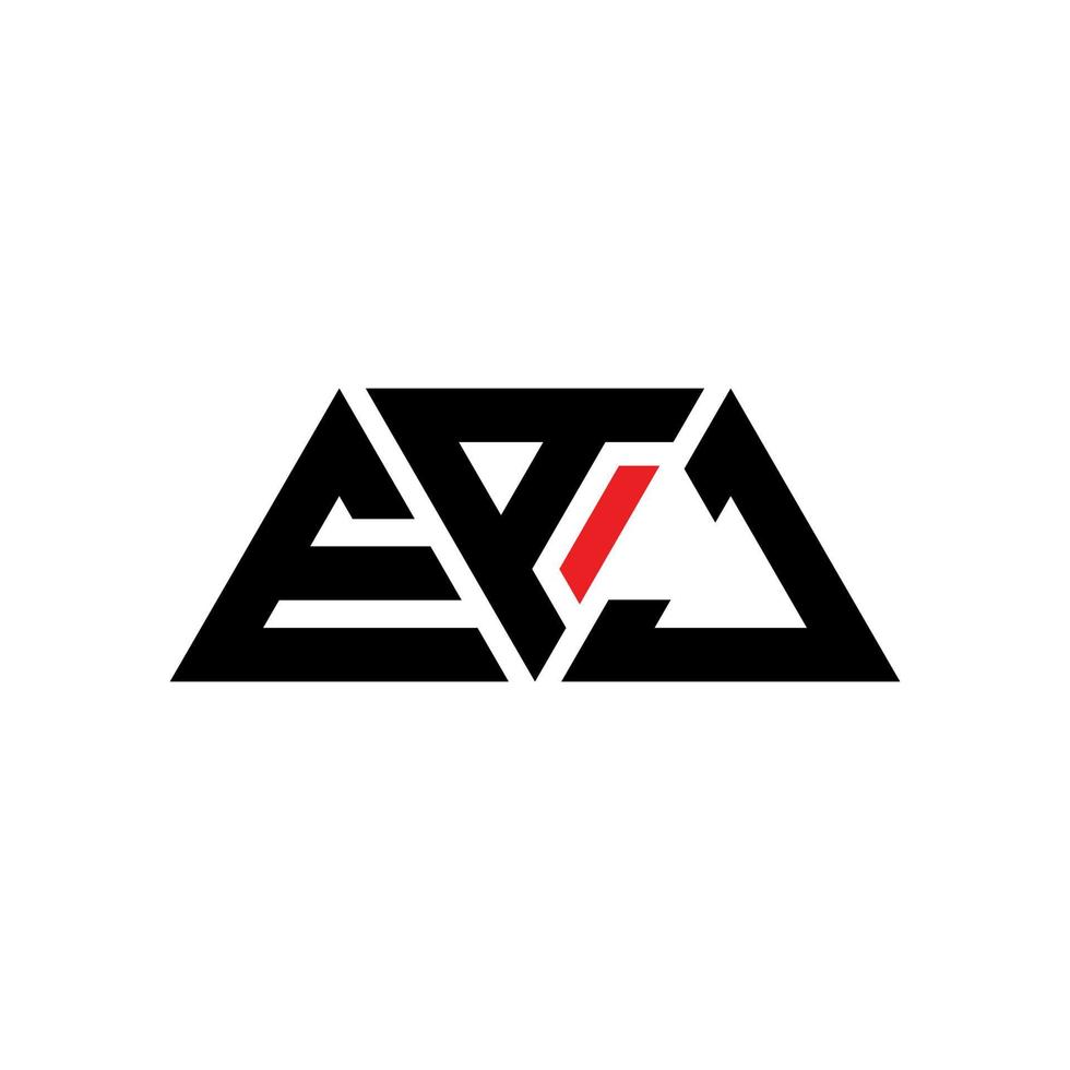 design del logo della lettera del triangolo eaj con forma triangolare. monogramma di design del logo del triangolo eaj. modello di logo vettoriale triangolo eaj con colore rosso. logo triangolare eaj logo semplice, elegante e lussuoso. eaj