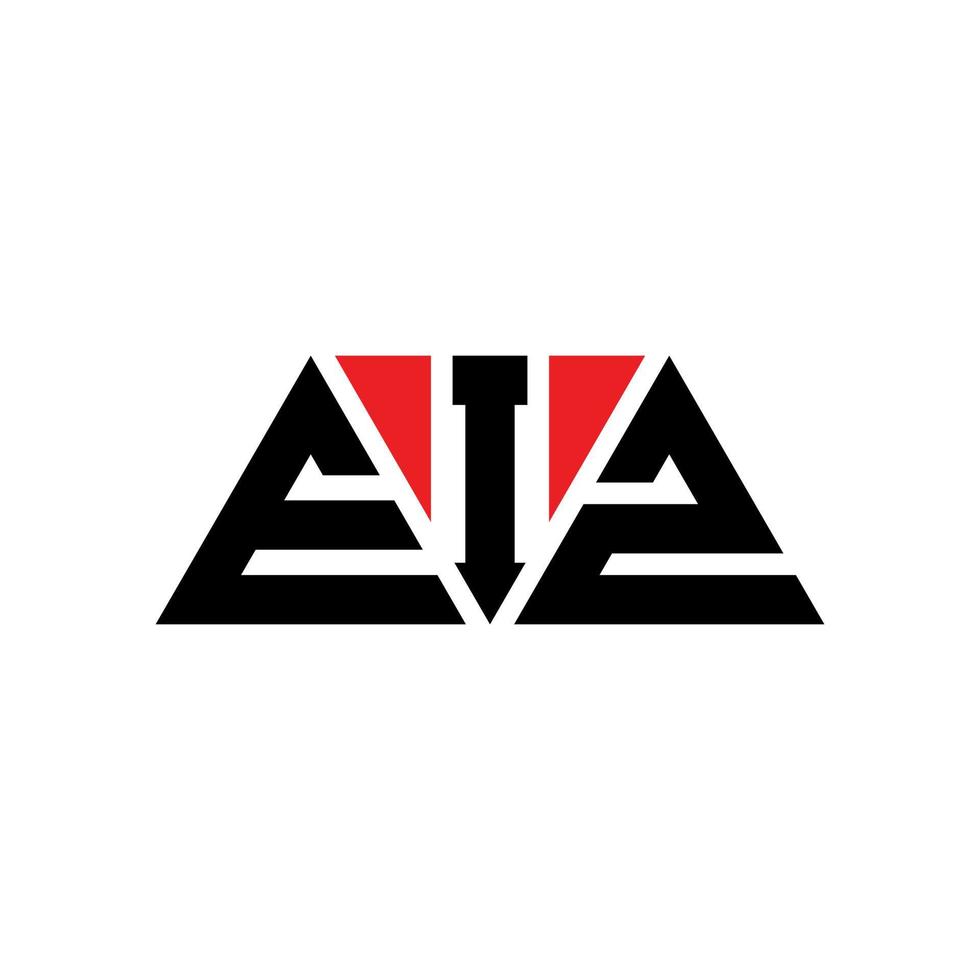eiz triangolo lettera logo design con forma triangolare. monogramma eiz triangolo logo design. modello di logo vettoriale triangolo eiz con colore rosso. eiz logo triangolare logo semplice, elegante e lussuoso. eiz