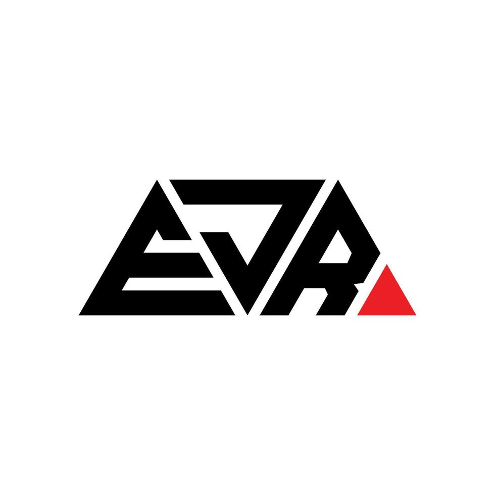 design del logo della lettera del triangolo ejr con forma triangolare. ejr triangolo logo design monogramma. modello di logo vettoriale triangolo ejr con colore rosso. ejr logo triangolare logo semplice, elegante e lussuoso. ejr