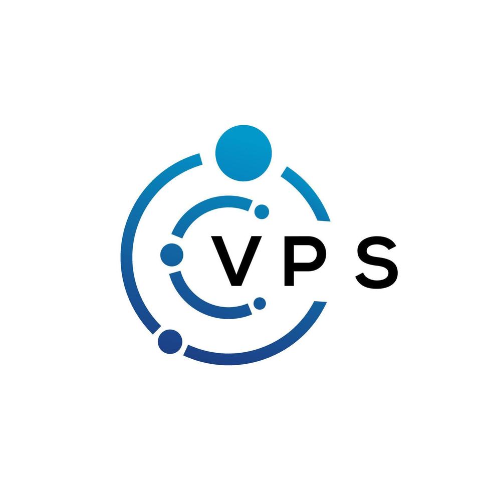 vps lettera tecnologia logo design su sfondo bianco. vps iniziali creative lettera it logo concept. disegno della lettera vps. vettore