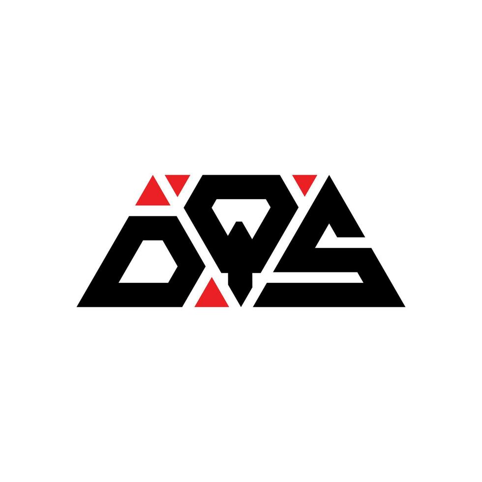 design del logo della lettera del triangolo dqs con forma triangolare. dqs triangolo logo design monogramma. modello di logo vettoriale triangolo dqs con colore rosso. dqs logo triangolare logo semplice, elegante e lussuoso. dq