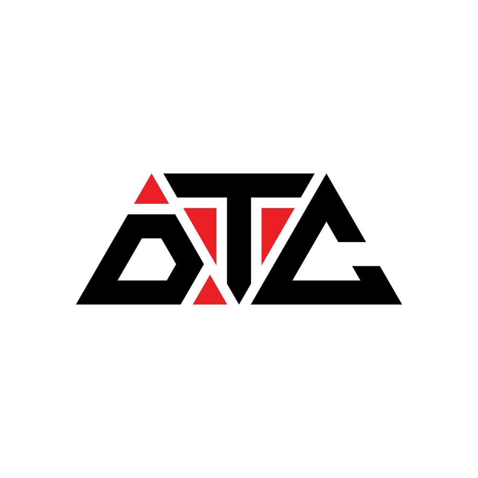 design del logo della lettera del triangolo dtc con forma triangolare. monogramma di design del logo del triangolo dtc. modello di logo vettoriale triangolo dtc con colore rosso. logo triangolare dtc logo semplice, elegante e lussuoso. dc