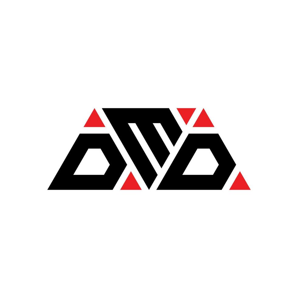 design del logo della lettera triangolare dmd con forma triangolare. monogramma di design del logo del triangolo dmd. modello di logo vettoriale triangolo dmd con colore rosso. logo triangolare dmd logo semplice, elegante e lussuoso. dmd