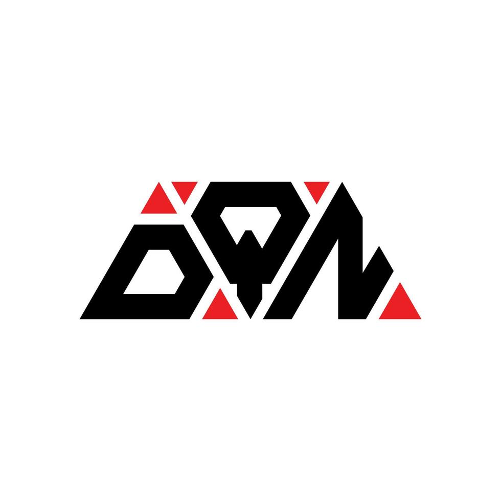 design del logo della lettera triangolare dqn con forma triangolare. dqn triangolo logo design monogramma. modello di logo vettoriale triangolo dqn con colore rosso. dqn logo triangolare logo semplice, elegante e lussuoso. dqn