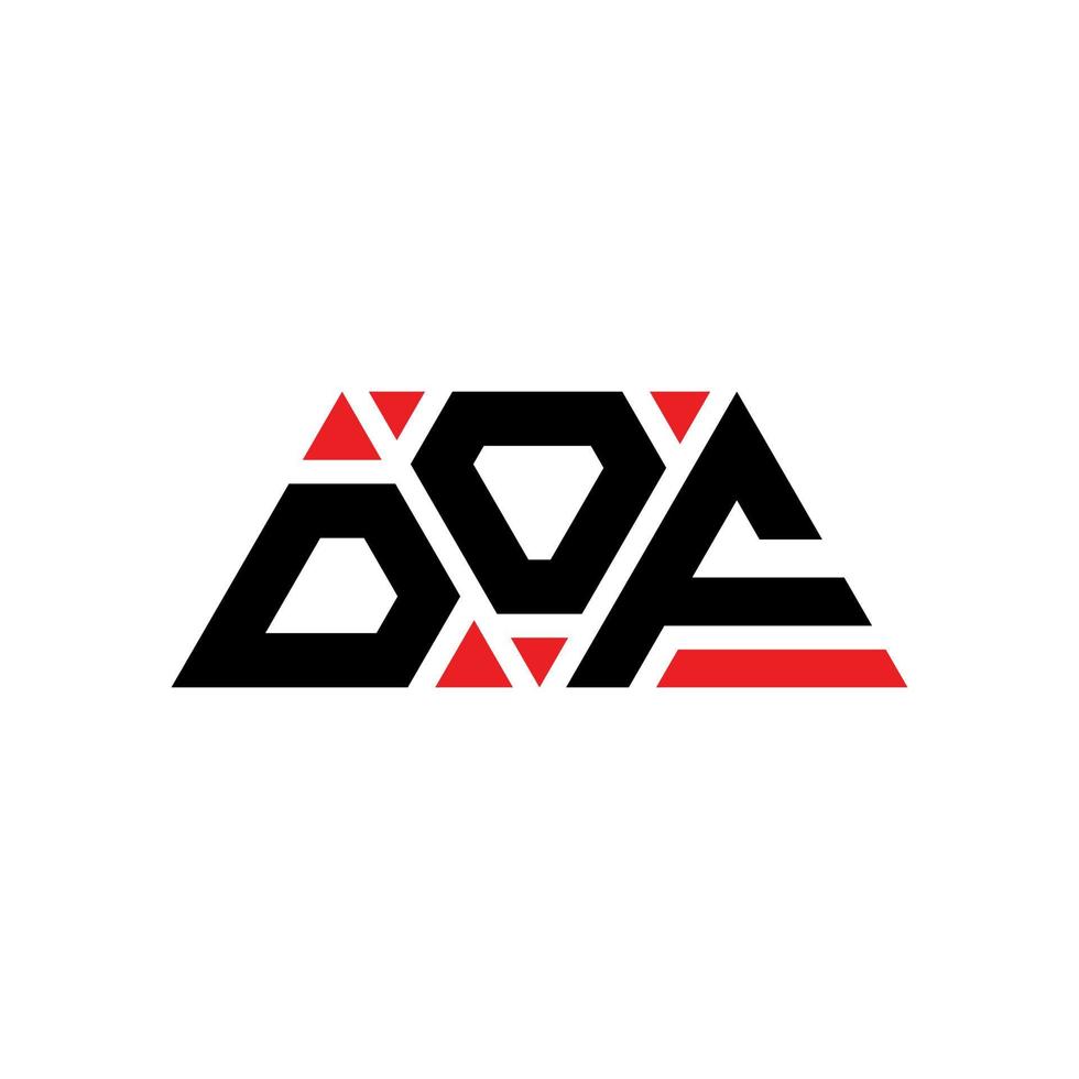gdl design del logo della lettera del triangolo con forma triangolare. monogramma di progettazione logo triangolo dof. modello di logo vettoriale triangolo dof con colore rosso. dof logo triangolare logo semplice, elegante e lussuoso. dof
