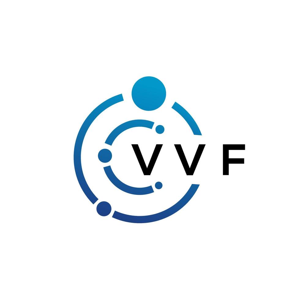 vvf lettera tecnologia logo design su sfondo bianco. vvf iniziali creative lettera it logo concept. disegno della lettera vvf. vettore