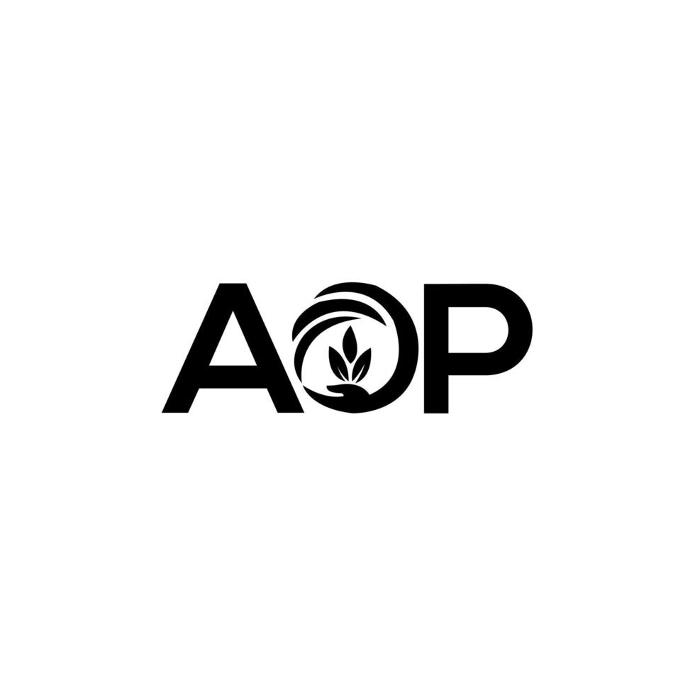 aop lettera logo design su sfondo bianco. aop creativo iniziali lettera logo concept. aop disegno della lettera. vettore