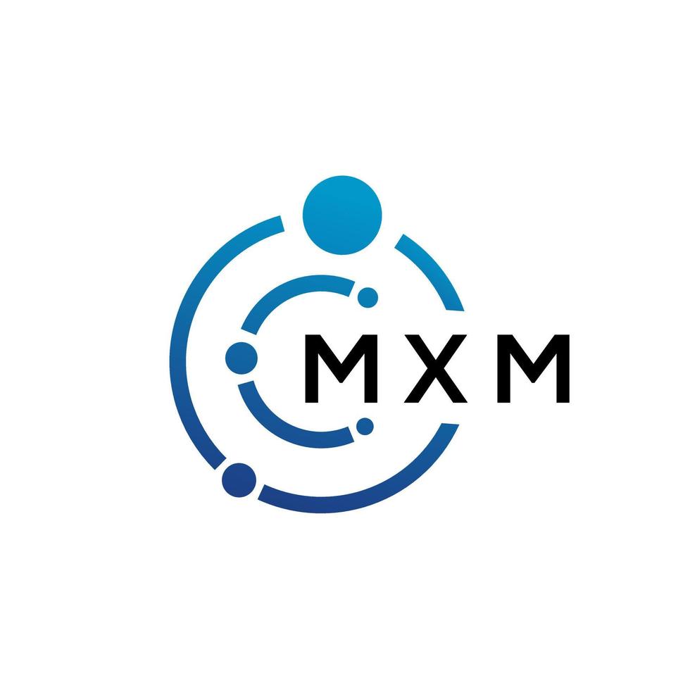 mxm lettera tecnologia logo design su sfondo bianco. mxm creative iniziali lettera it logo concept. disegno della lettera mxm. vettore