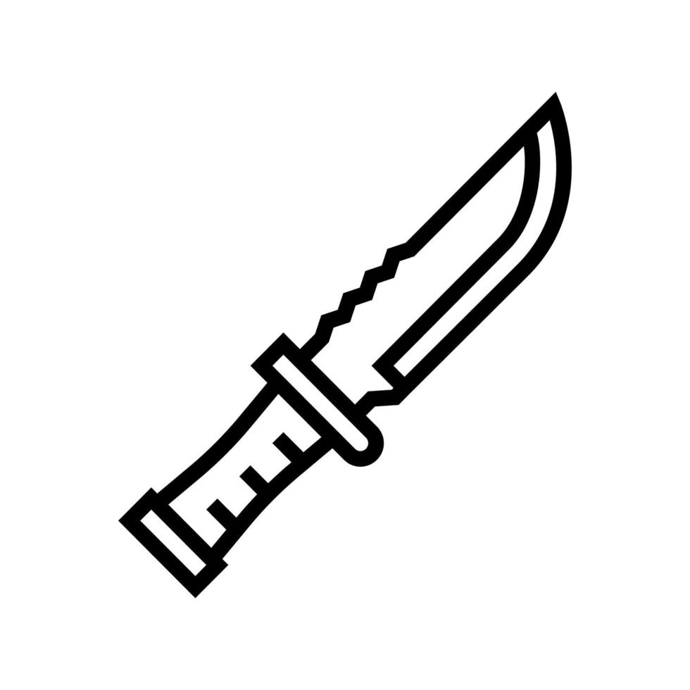 segno di illustrazione vettoriale dell'icona della linea del subacqueo del coltello