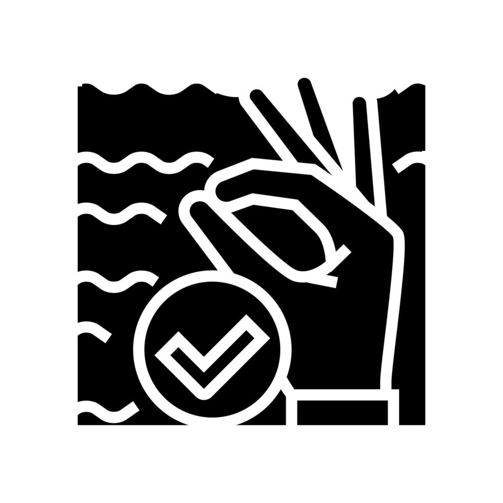 illustrazione vettoriale dell'icona del glifo del gesto del subacqueo ok