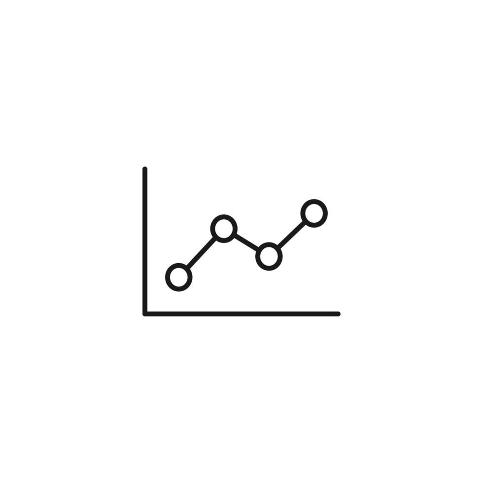 segno, grafica, infografica, diagramma per le imprese. concetto di sviluppo. simbolo del contorno e tratto modificabile. icona della linea vettoriale della linea di avanzamento