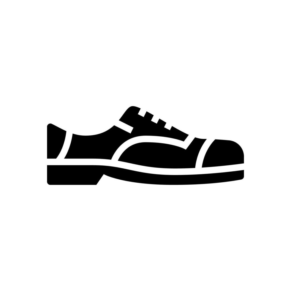 illustrazione nera del vettore dell'icona del glifo del modello di scarpa