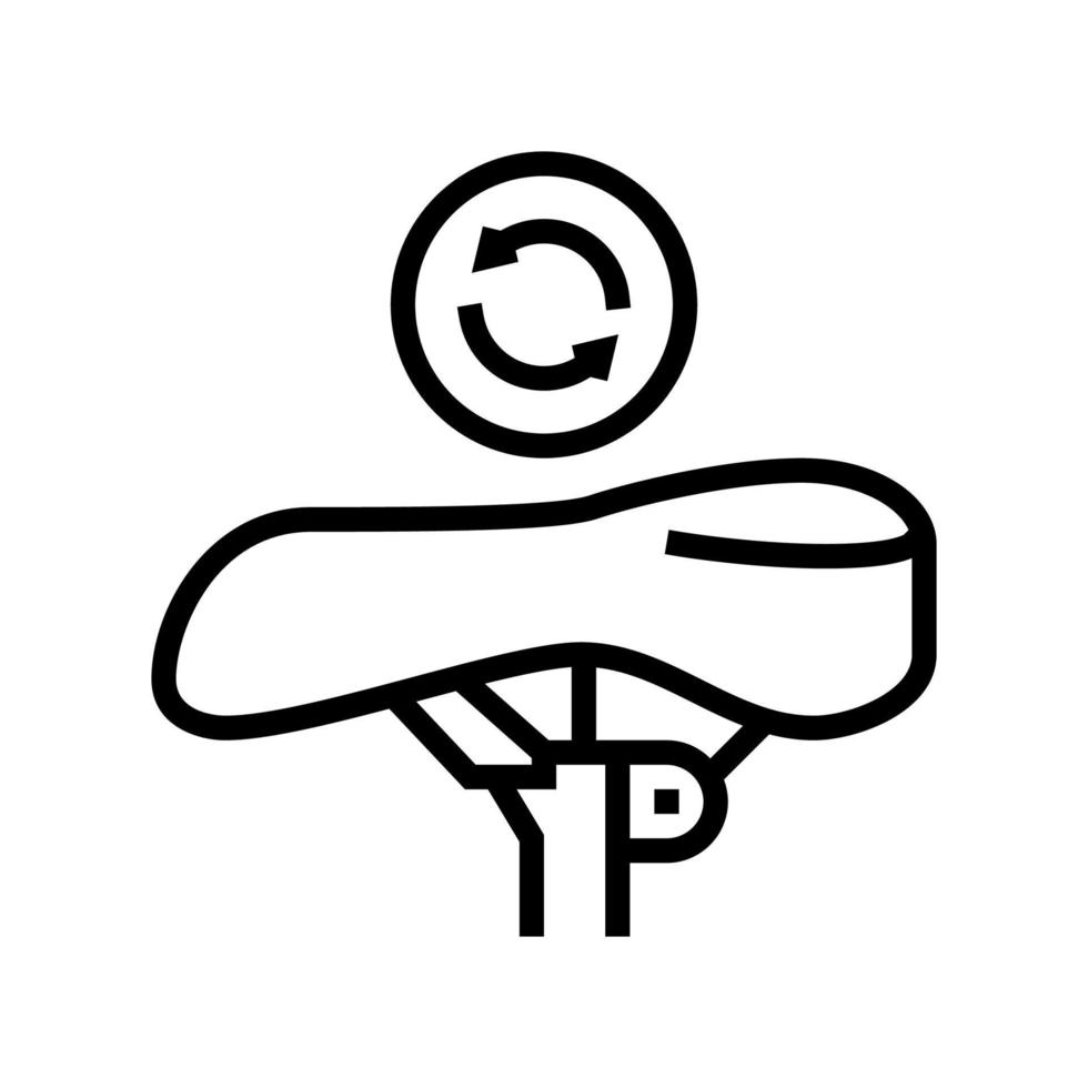 illustrazione vettoriale dell'icona della linea di regolazione del sedile della bicicletta