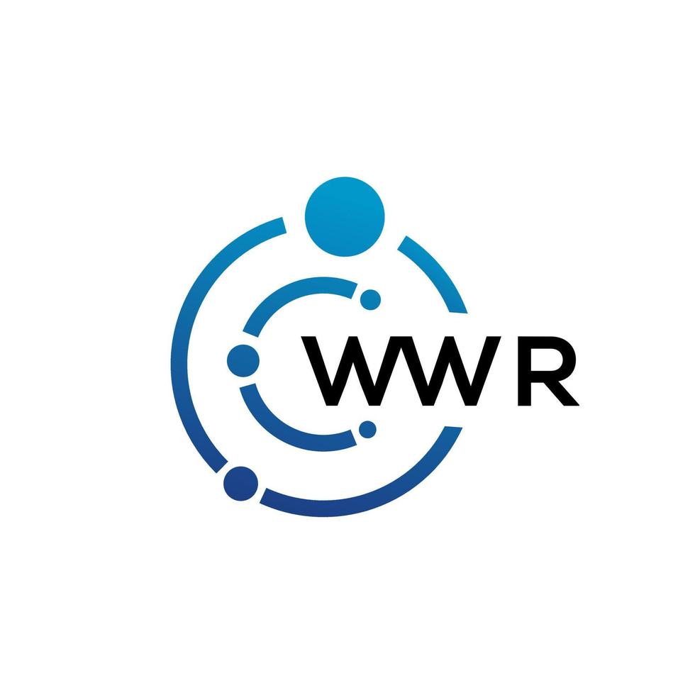 wwr lettera tecnologia logo design su sfondo bianco. wwr creative iniziali lettera it logo concept. wwr disegno della lettera. vettore