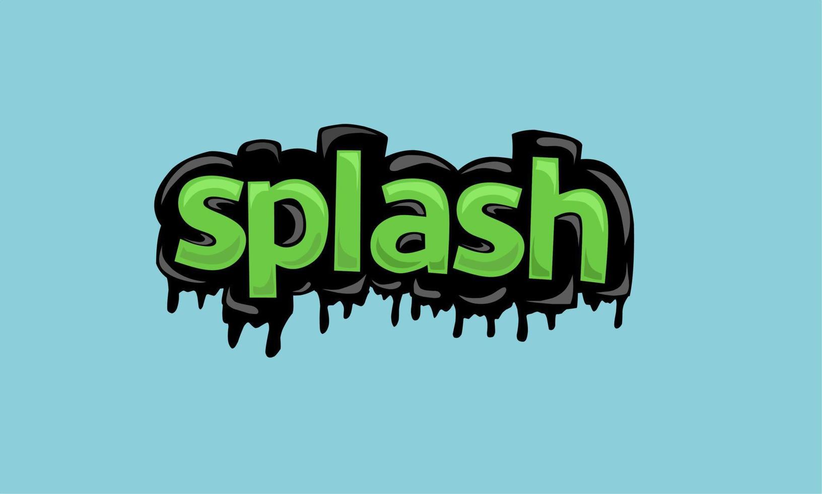disegno vettoriale di scrittura di sfondo splash