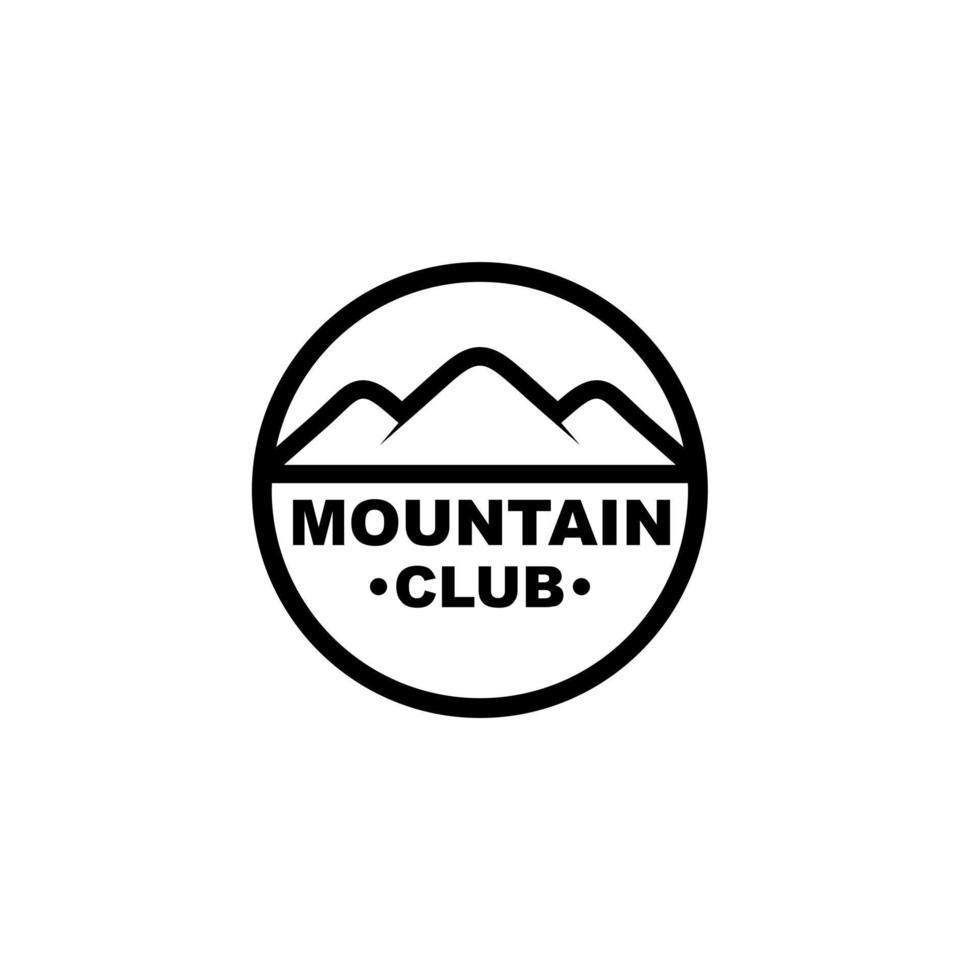 vettore del logo del club di montagna pro