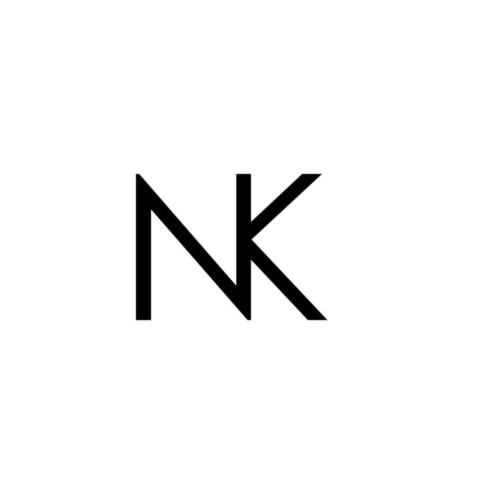 lettera nk logo iniziale modello illustrazione vettoriale icona elemento pro vettore