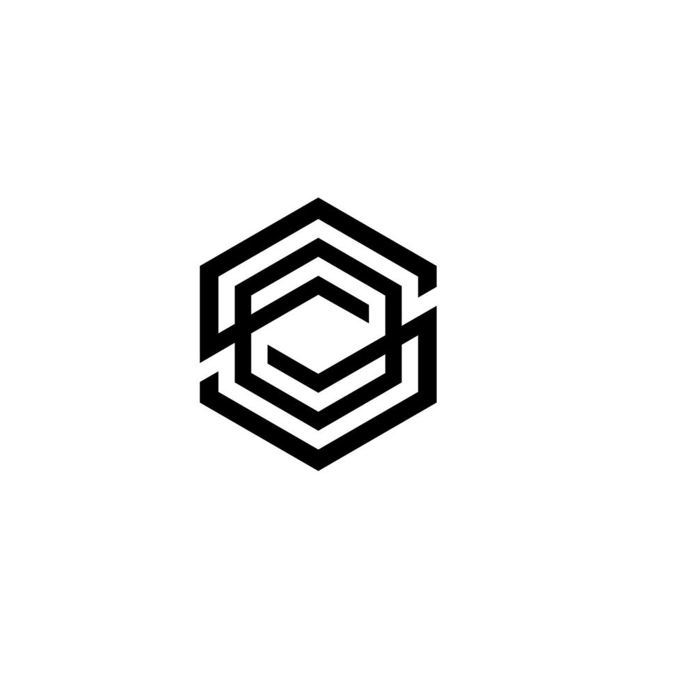 illustrazione vettoriale del design del logo esagonale del cubo astratto. logo vettoriale astratto moderno o elemento di design. migliore per identità e loghi. forma semplice. vettore professionale