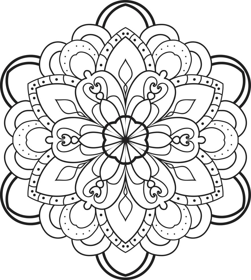 mandala fiore rotondo bianco vettore libero