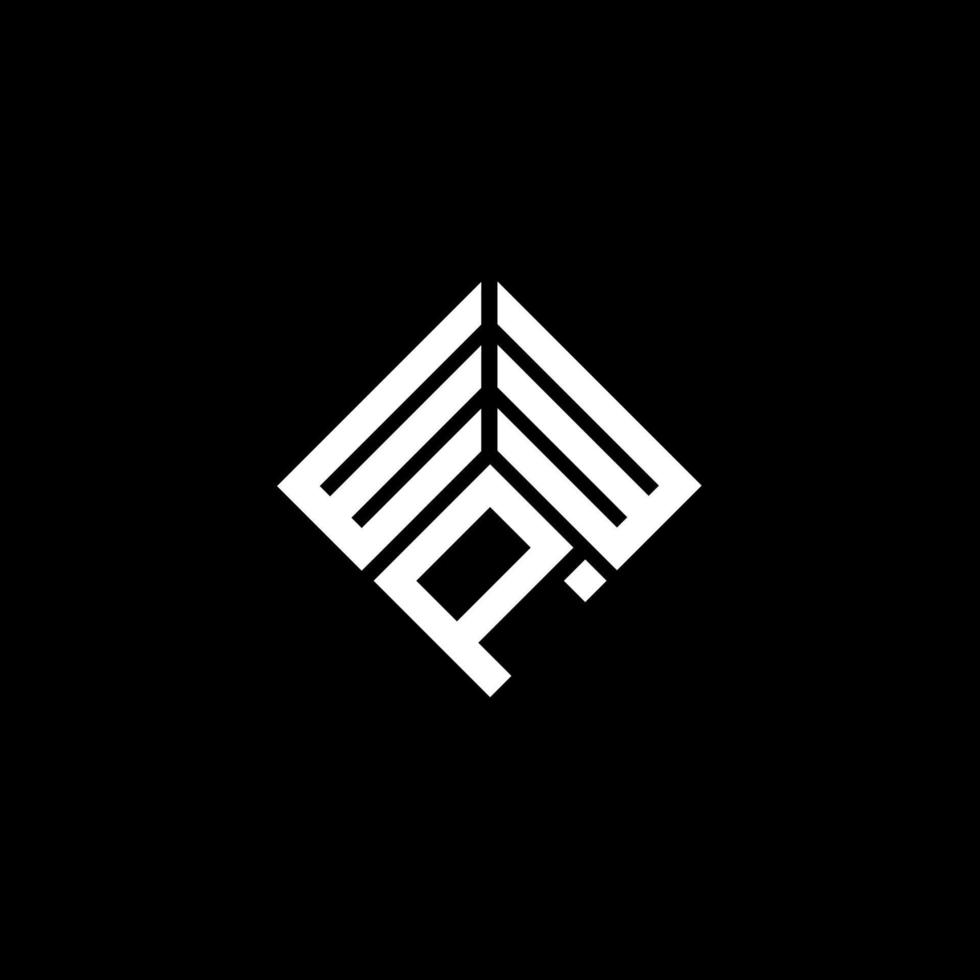 wwp lettera logo design su sfondo nero. wwp creative iniziali lettera logo concept. disegno della lettera wwp. vettore