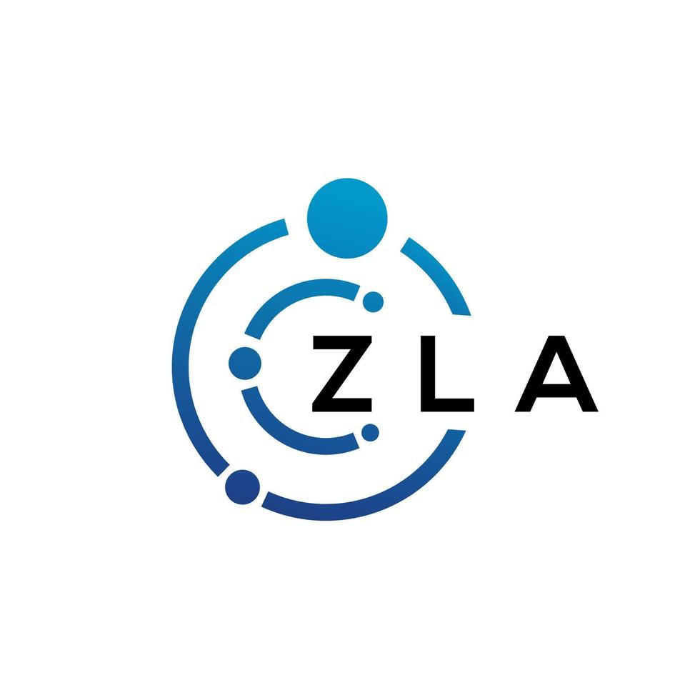 zla lettera tecnologia logo design su sfondo bianco. zla creative iniziali lettera it logo concept. disegno della lettera zla. vettore