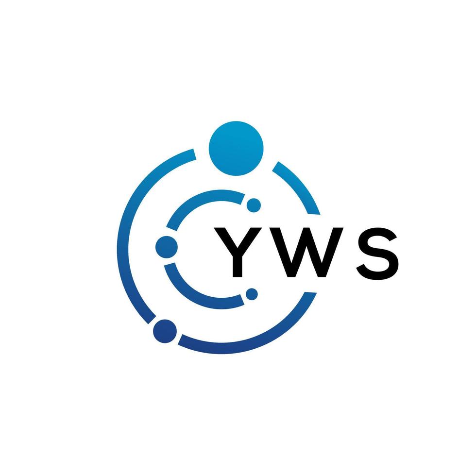 yws lettera tecnologia logo design su sfondo bianco. yws creative iniziali lettera it logo concept. design della lettera yw. vettore