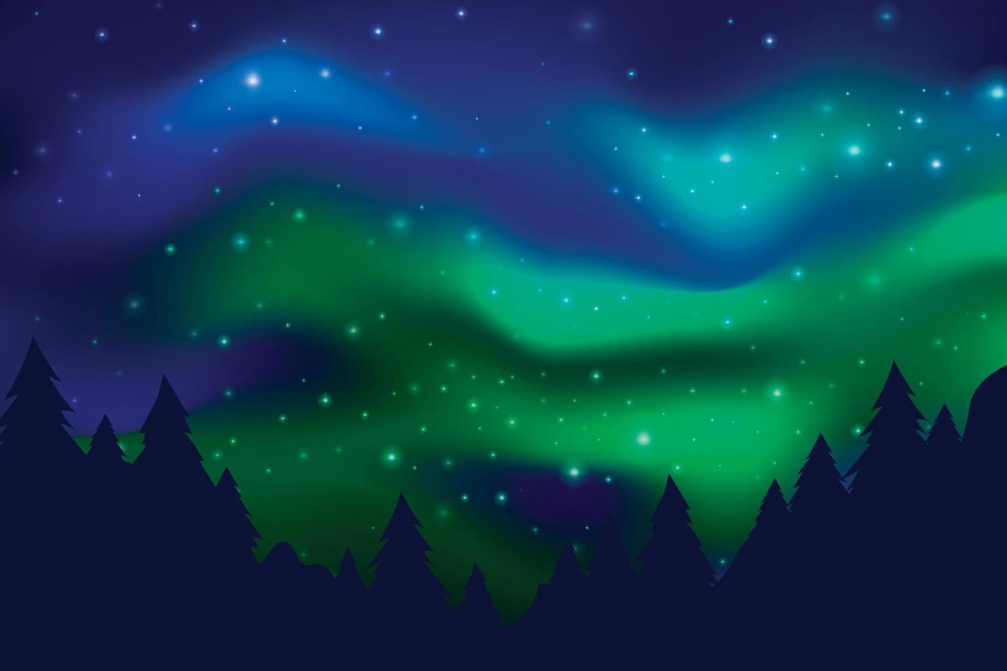 sfondo dell'aurora boreale vettore