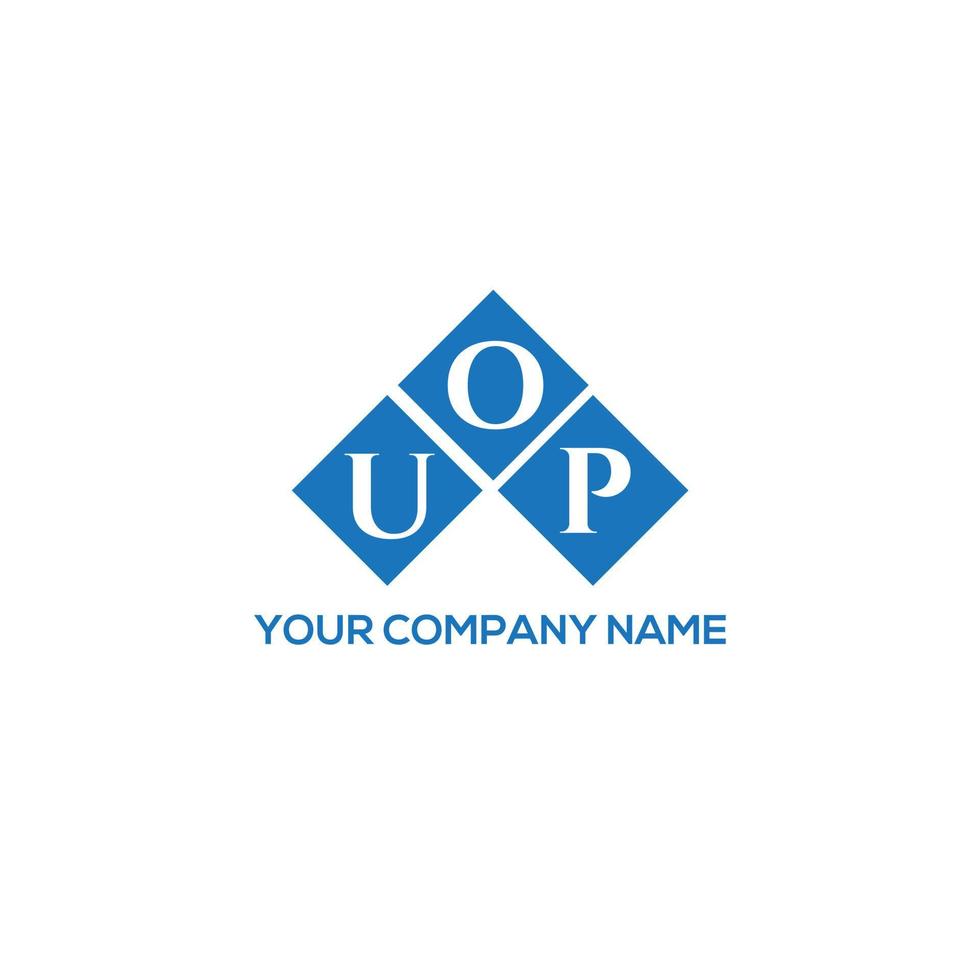 uop lettera logo design su sfondo bianco. uop creative iniziali lettera logo concept. disegno della lettera uop. vettore