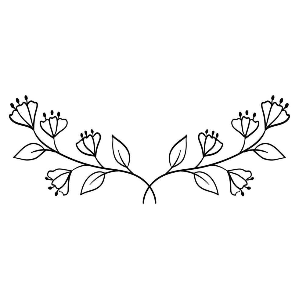 ornamento botanico di foglie, fiori, motivi per la decorazione vettore