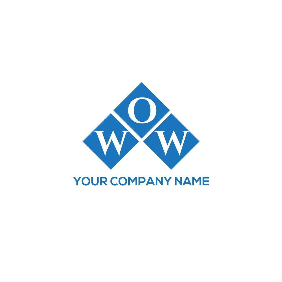 wow lettera logo design su sfondo bianco. wow creative iniziali lettera logo concept. wow disegno della lettera. vettore