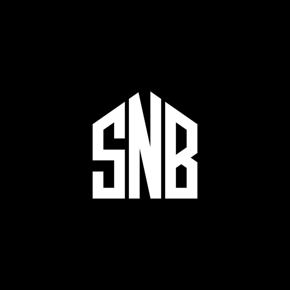 snb lettera design.snb lettera logo design su sfondo nero. snb creativo iniziali lettera logo concept. snb lettera design.snb lettera logo design su sfondo nero. S vettore