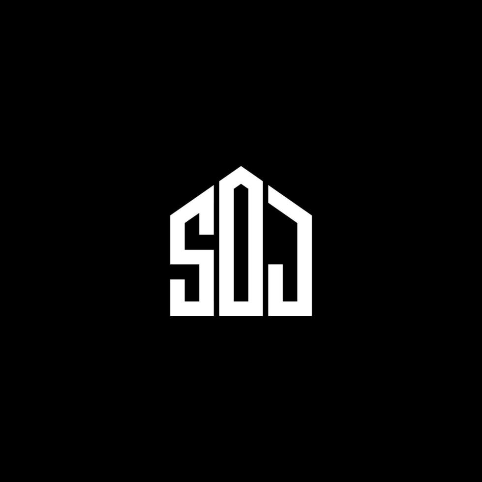 soj lettera design.soj lettera logo design su sfondo nero. soj creative iniziali lettera logo concept. soj lettera design.soj lettera logo design su sfondo nero. S vettore