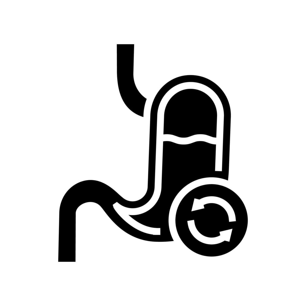 illustrazione vettoriale dell'icona del glifo del trapianto di stomaco