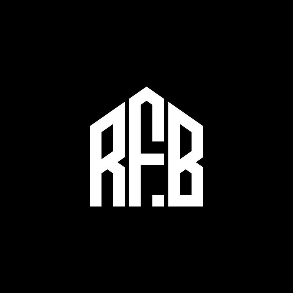 design della lettera rfb. design del logo della lettera rfb su sfondo nero. concetto di logo della lettera di iniziali creative rfb. design della lettera rfb. design del logo della lettera rfb su sfondo nero. r vettore
