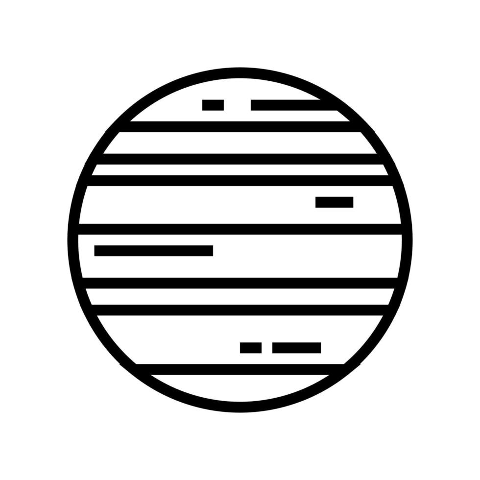 Nettuno pianeta icona linea vettore nero illustrazione