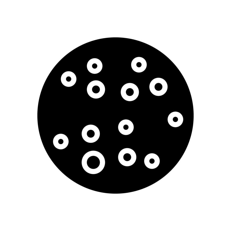 illustrazione vettoriale dell'icona del glifo della malattia della pelle con vesciche croniche