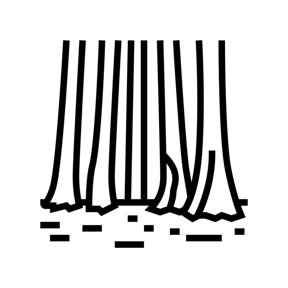 illustrazione vettoriale dell'icona della linea del parco nazionale della sequoia