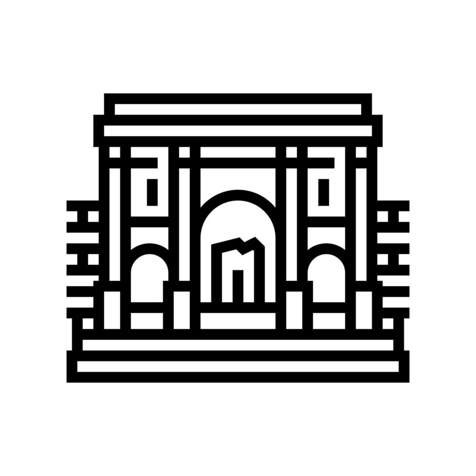 illustrazione vettoriale dell'icona della linea di costruzione storica di cartagine