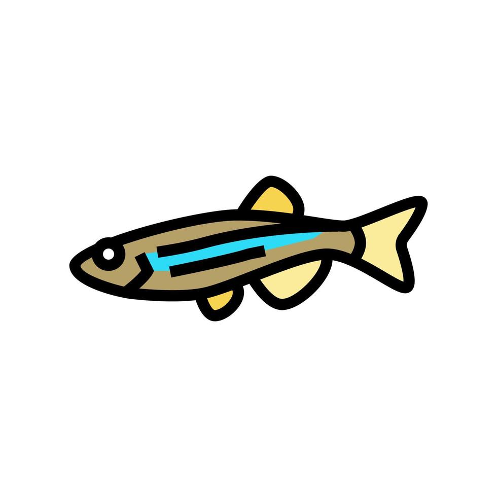 danios pesce icona colore illustrazione vettoriale