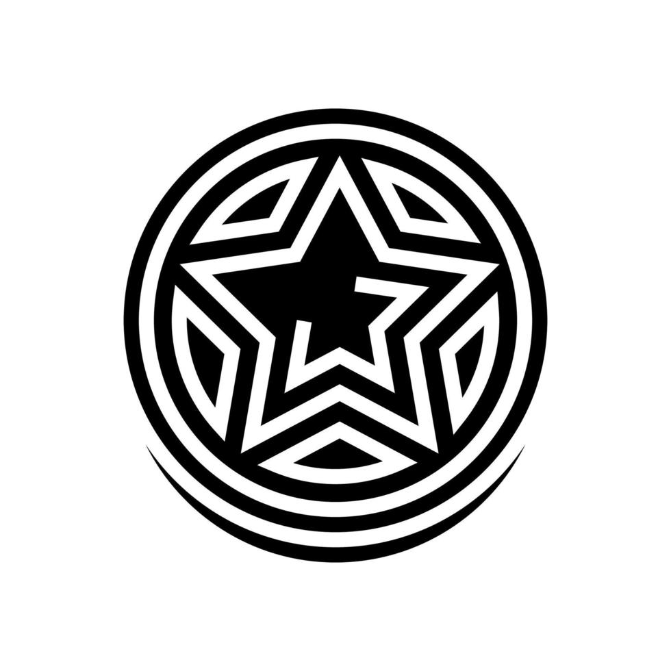 illustrazione vettoriale dell'icona del glifo del premio del gioco della stella d'oro