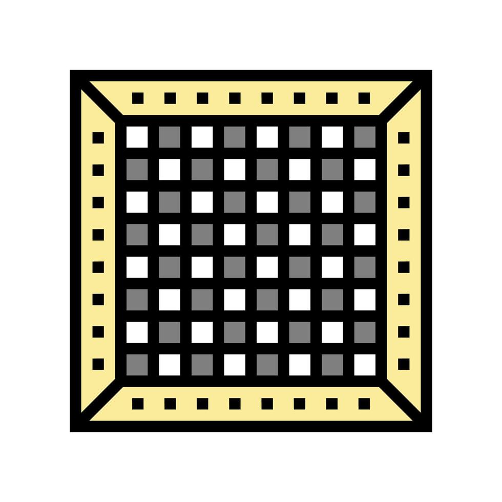 illustrazione vettoriale dell'icona del colore degli scacchi della scheda