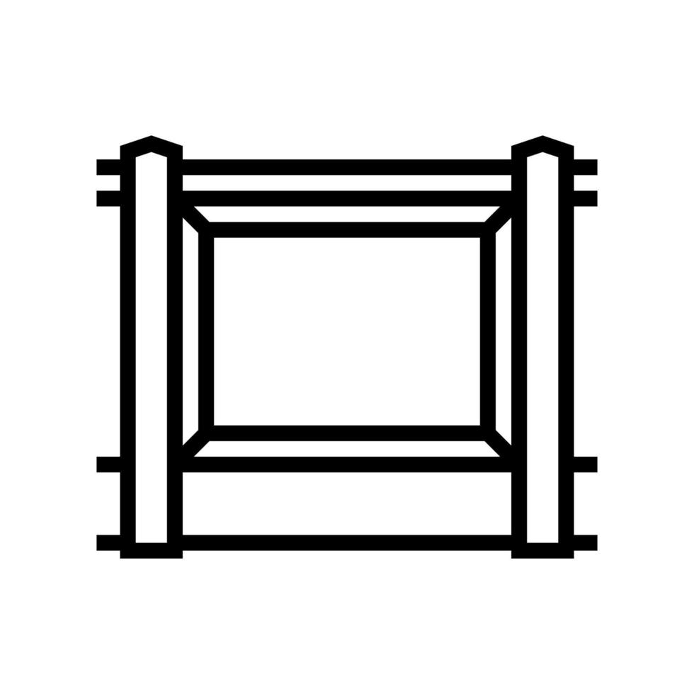 illustrazione vettoriale dell'icona della linea di recinzione del pannello